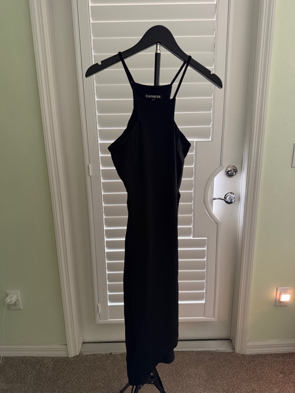 Express Black Halter Maxi Dress